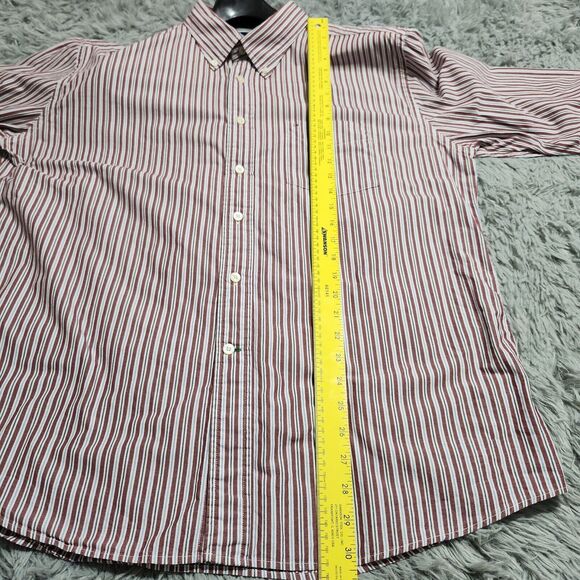 Tommy‎ Hilfiger Heritage Poplin Shirt Mens XL 80s Two Ply Red Stripe Button Down - Picture 8 of 10
